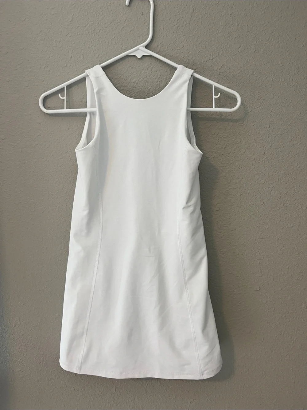 Old Navy White Sleeveless A-Line Dress girls size 10/12 with built in shorts